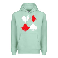 Seafoam playing cards poker heart spade club Premium Hoodie - linhVisuals
