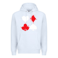 White playing cards poker heart spade club Premium Hoodie - linhVisuals