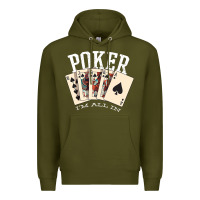 Army Green poker all in royal flush lucky casino Premium Hoodie - linhVisuals