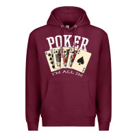 Burgundy poker all in royal flush lucky casino Premium Hoodie - linhVisuals