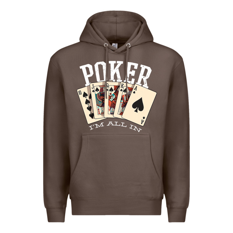 Poker All In Royal Flush Lucky Casino Premium Hoodie by linhVisuals | Teevron