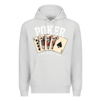 Dove Grey poker all in royal flush lucky casino Premium Hoodie - linhVisuals