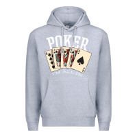 Heather Grey poker all in royal flush lucky casino Premium Hoodie - linhVisuals