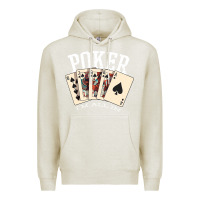 Oatmeal Heather poker all in royal flush lucky casino Premium Hoodie - linhVisuals