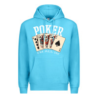 Ocean Blue poker all in royal flush lucky casino Premium Hoodie - linhVisuals