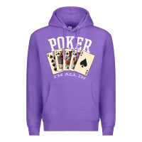 Purple poker all in royal flush lucky casino Premium Hoodie - linhVisuals