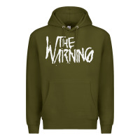 Army Green THE WARNING Premium Hoodie - linhVisuals