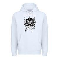 White MUSIC ROCK Premium Hoodie - linhVisuals
