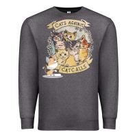 Charcoal Heather Cats Against Cat Calls Premium Sweatshirt - Bettercallsaul
