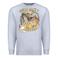 Heather Grey Cats Against Cat Calls Premium Sweatshirt - Bettercallsaul