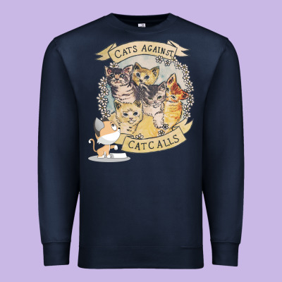 Cats Against Cat Calls Premium Sweatshirt Designed By Bettercallsaul