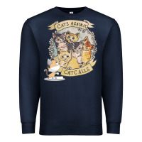 Navy Cats Against Cat Calls Premium Sweatshirt - Bettercallsaul