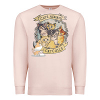 Pale Pink Cats Against Cat Calls Premium Sweatshirt - Bettercallsaul