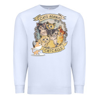White Cats Against Cat Calls Premium Sweatshirt - Bettercallsaul