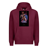 Burgundy rap music juice Premium Hoodie - linhVisuals