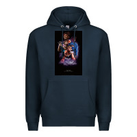 Navy rap music juice Premium Hoodie - linhVisuals