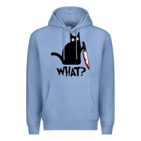 Colony Blue Halloween Cat With Knife What Premium Hoodie - linhVisuals