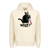 Sandshell Halloween Cat With Knife What Premium Hoodie - linhVisuals