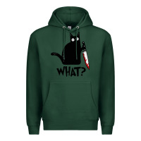 Sports Green Halloween Cat With Knife What Premium Hoodie - linhVisuals