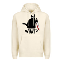 Tofu Halloween Cat With Knife What Premium Hoodie - linhVisuals