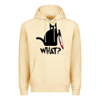 Halloween Cat With Knife What Premium Hoodie | Teevron