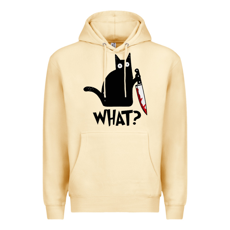 Halloween Cat With Knife What Premium Hoodie by linhVisuals | Teevron