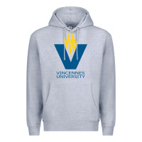 Heather Grey university of vincennes Premium Hoodie - linhVisuals