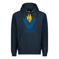 Navy university of vincennes Premium Hoodie - linhVisuals
