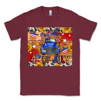 Burgundy Fourth Of July Truck Classic Tee - FaDigitalArtStudio
