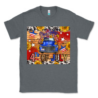 Charcoal Heather Fourth Of July Truck Classic Tee - FaDigitalArtStudio