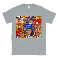 Heather Grey Fourth Of July Truck Classic Tee - FaDigitalArtStudio