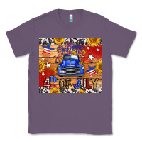 Lavender Fourth Of July Truck Classic Tee - FaDigitalArtStudio