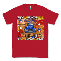 Red Fourth Of July Truck Classic Tee - FaDigitalArtStudio