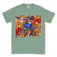 Sage Fourth Of July Truck Classic Tee - FaDigitalArtStudio