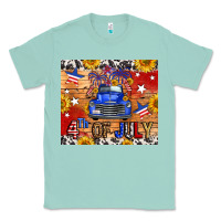 Seafoam Fourth Of July Truck Classic Tee - FaDigitalArtStudio