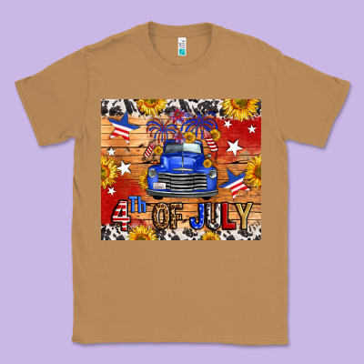 Fourth Of July Truck Classic Tee Designed By Fadigitalartstudio
