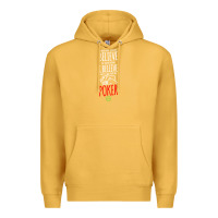Mustard poker card player believe in something Premium Hoodie - linhVisuals