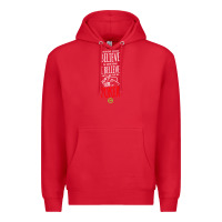 Red poker card player believe in something Premium Hoodie - linhVisuals