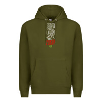 Army Green poker card player believe in something Premium Hoodie - linhVisuals