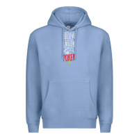 Colony Blue poker card player believe in something Premium Hoodie - linhVisuals