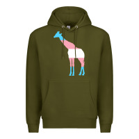 Army Green transgender flag ftm mtf trans pride Premium Hoodie - linhVisuals