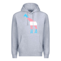 Heather Grey transgender flag ftm mtf trans pride Premium Hoodie - linhVisuals
