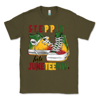 Army Green steppin' into juneteenth Classic Tee - BarkalooDesign