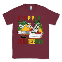 Burgundy steppin' into juneteenth Classic Tee - BarkalooDesign
