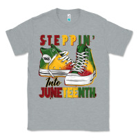 Heather Grey steppin' into juneteenth Classic Tee - BarkalooDesign