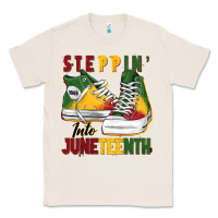 Natural steppin' into juneteenth Classic Tee - BarkalooDesign