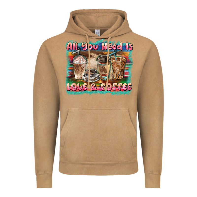 All You Need Is Love & Coffee Vintage Hoodie by BarkalooDesign | Teevron