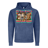 Vintage Denim all you need is love & coffee Vintage Hoodie - BarkalooDesign