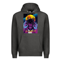 Charcoal Heather concert wrld Premium Hoodie - linhVisuals
