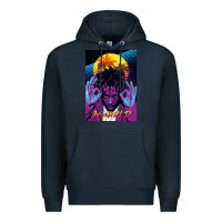 Navy concert wrld Premium Hoodie - linhVisuals